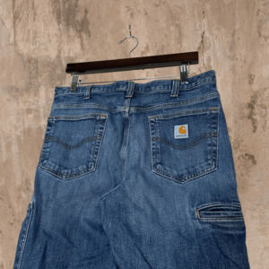 Carhartt Work Jeans Relaxed Fit Medium Wash White Logo